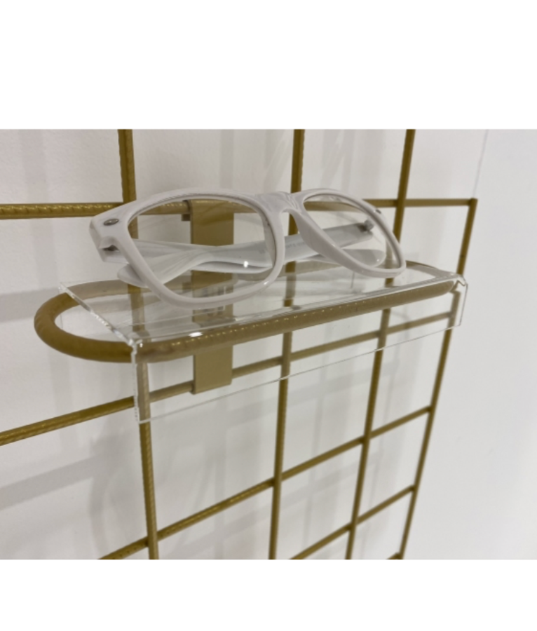 Piano in plexiglass per portascarpe in filo