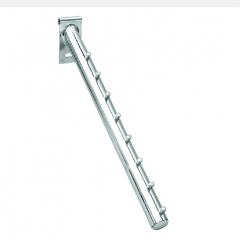 Braccio espositivo inclinato tubo Ø 25 mm