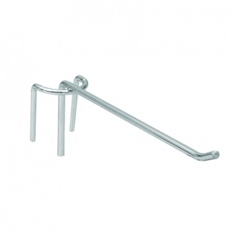 Gancio porta blister semplice in tondino 300 mm.